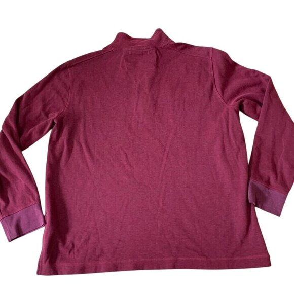 Banana Republic 1/4 Zip Pullover Men’s Size XL Red Cotton Blend Sweatshirt - Picture 2 of 4